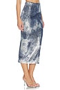 view 2 of 6 Shibori Shine Liza Skirt in Indigo Sequins