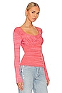 view 2 of 4 Chemisier à Manches Longues in Red She Said