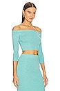 view 2 of 4 Oaxaca Knit Top in Aqua Shine
