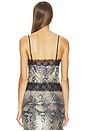 view 3 of 5 Glossy Snake Lace Cami Top in Desert Gloss Snake