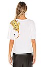 view 3 of 4 Scratching Tiger Tee in White