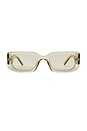 view 1 of 3 Rippled Rebel Sunglasses in Olive Leaf