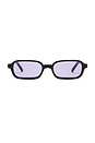 view 1 of 3 Pilferer Sunglasses in Black & Lilac Tint
