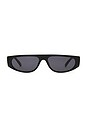 view 1 of 3 Le Ritual Sunglasses in Black & Smoke Mono