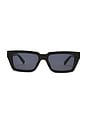 view 1 of 3 LUNETTES DE SOLEIL NOCTURNAL HABIT in Black & Smoke Mono
