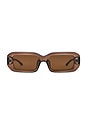 view 1 of 3 x No Problemo Blackpool Sunglasses in Cocoa & Brown Mono
