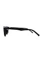 view 3 of 3 Heart Throb Sunglasses in Black & Dusty Blue Tint