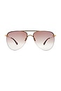 view 1 of 3 LUNETTES DE SOLEIL THE in Gold & Brown Grad Flash Mirror