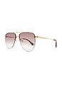 view 2 of 3 LUNETTES DE SOLEIL THE in Gold & Brown Grad Flash Mirror