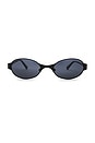 view 1 of 3 LUNETTES DE SOLEIL FROSTBITE in Black & Smoke Mono