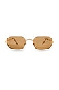 view 1 of 3 LUNETTES DE SOLEIL MYTHIC in Gold & Light Brown Mono