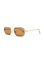 view 2 of 3 LUNETTES DE SOLEIL MYTHIC in Gold & Light Brown Mono