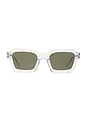 view 1 of 3 Impossible Sunglasses in Clear & Green Mono