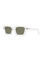 view 2 of 3 Impossible Sunglasses in Clear & Green Mono