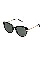 view 2 of 2 LUNETTES DE SOLEIL PROMISCUOUS in Black & Khaki Mono