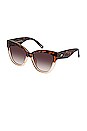 view 2 of 2 LUNETTES DE SOLEIL LE VACANZE in Tort Sand Splice & Grey Gradient