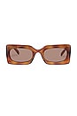 view 1 of 2 LUNETTES DE SOLEIL OH DAMN! in Vintage Tort & Light Brown Mono