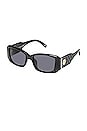 view 2 of 2 LUNETTES DE SOLEIL RICHE in Black & Smoke Mono