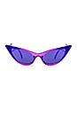 view 1 of 3 GAFAS DE SOL X ADAM SELMAN THE PROWLER in Cobalt Violet Fade & Purple Mirror