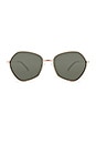 view 1 of 3 LUNETTES DE SOLEIL ESCADRILLE in Bright Gold & Khaki Mono