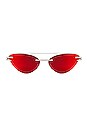 view 1 of 3 LUNETTES DE SOLEIL X ADAM SELMAN in Silver & Red Mirror