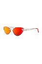 view 2 of 3 LUNETTES DE SOLEIL X ADAM SELMAN in Silver & Red Mirror