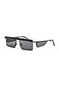 view 2 of 3 LUNETTES DE SOLEIL X ADAM SELMAN FLEX in Satin Black & Smoke Mono