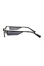 view 3 of 3 LUNETTES DE SOLEIL X ADAM SELMAN FLEX in Satin Black & Smoke Mono