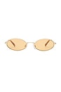 view 1 of 3 Lovetrain Sunglasses in Gold & Mustard Mono