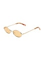 view 2 of 3 Lovetrain Sunglasses in Gold & Mustard Mono