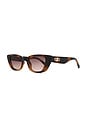 view 2 of 3 Dream Lover Sunglasses in Dark Tort & Brown Grad