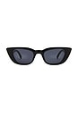 view 1 of 3 Dream Lover Sunglasses in Black & Smoke Mono