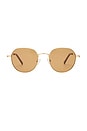view 1 of 3 Odyssey Sunglasses in Gold & Light Brown Mono