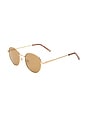 view 2 of 3 Odyssey Sunglasses in Gold & Light Brown Mono