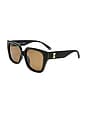 view 2 of 2 The Illusion Sunglasses in Black & Brown Mono Polarized