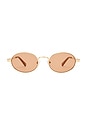 view 1 of 2 Poseidon Deux Sunglasses in Gold & Chocolate Mono