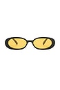 view 1 of 2 GAFAS DE SOL OUTTA LOVE in Black & Mustard Mono