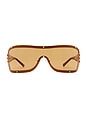 view 1 of 2 Veiled Ltd Edt Sunglasses in Bright Gold, Vermillion, & Light Brown Mono