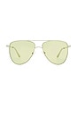 view 1 of 2 The Duke Sunglasses in Silver & Sage Mono