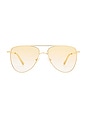 view 1 of 2 СОЛНЦЕЗАЩИТНЫЕ ОЧКИ THE DUKE in Gold & Tan Grad With Gold Flash