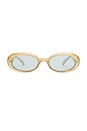 view 1 of 2 Work It! Sunglasses in Champagne Pearl & Smoke Tint