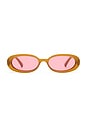view 1 of 2 Outta Love Sunglasses in Toffee & Crimson Tint
