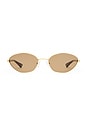view 1 of 2 Le Bebe Sunglasses in Gold & Brown Mono