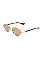 view 2 of 2 Le Bebe Sunglasses in Gold & Brown Mono