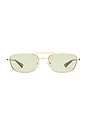 view 1 of 2 Le Mimi Sunglasses in Gold & Moss Mono