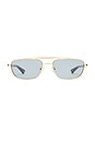 view 1 of 2 Le Mimi Sunglasses in Gold & Smoke Tint
