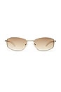 view 1 of 2 Star Beam Sunglasses in Silver & Brown Grad