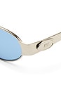 view 3 of 3 LUNETTES DE SOLEIL FROSTBITE in Silver & Blue Tint