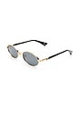 view 2 of 3 LUNETTES DE SOLEIL ICICLE in Bright Gold & Smoke Mono