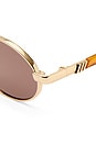 view 3 of 3 GAFAS DE SOL ICICLE in Bright Gold & Smokey Brown Mono